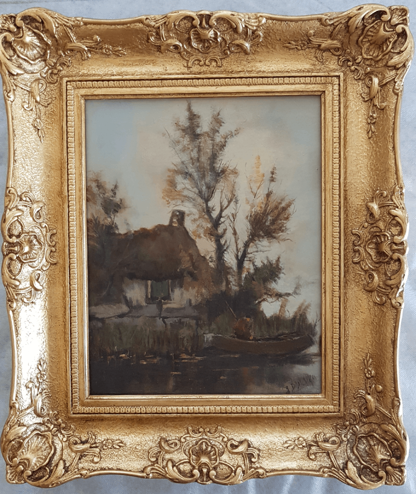 Oil Painting and Frame Full Restoration AFTER