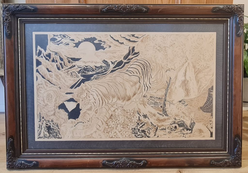 Art Conservation & Restoration - Pen & Ink BEFORE