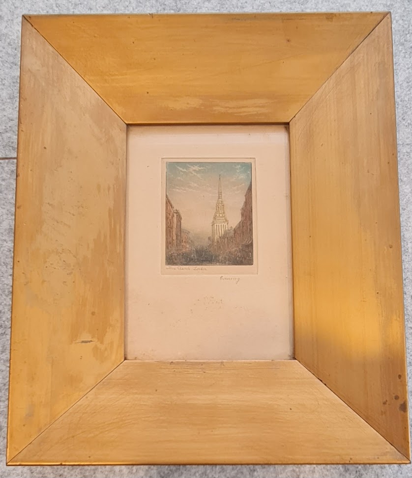 Art Conservation & Restoration - Etching BEFORE