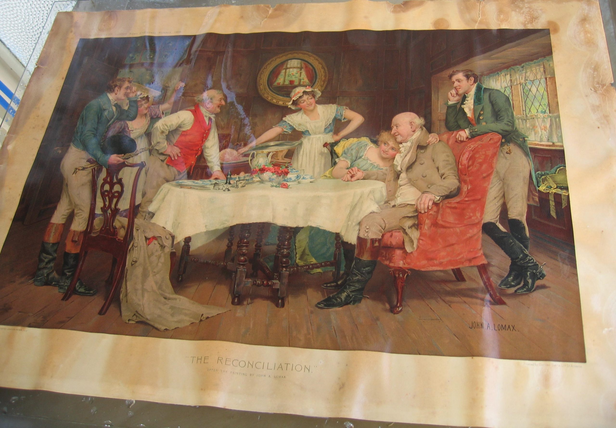Art Conservation & Restoration - Print Restoration BEFORE