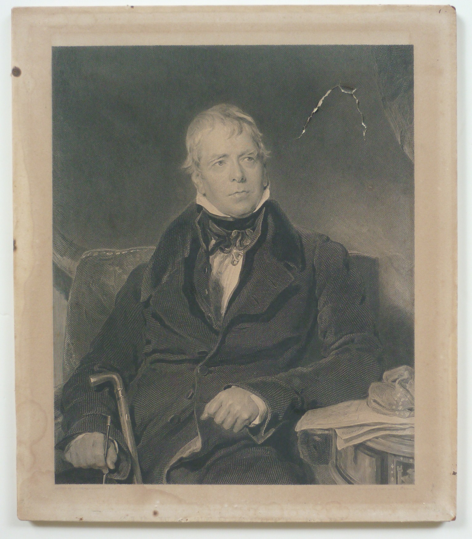 Art Conservation & Restoration - Antique Portrait BEFORE